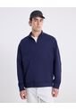 Buzo Half Zipper Corte Alto  Para Hombre Azul Atmos de Atmos