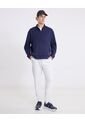 Buzo Half Zipper Corte Alto  Para Hombre Azul Atmos de Atmos