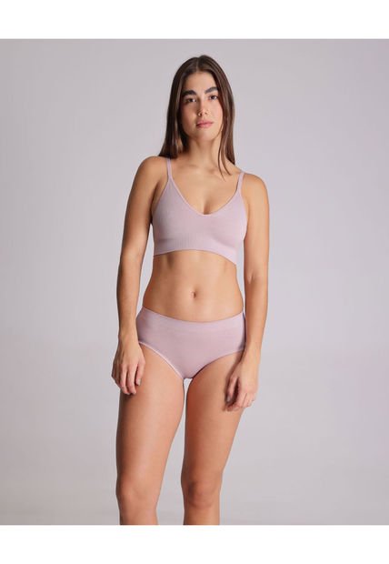 Top Para Mujer Cuello V Color Rosado Marca Atmos #31220078