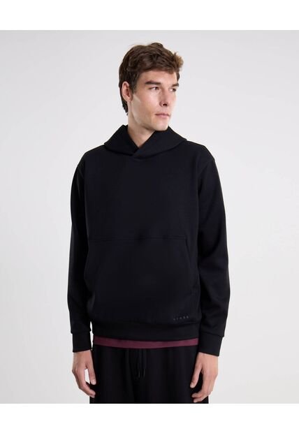 Buzo Hoodie Básico Plush  Para Hombre Negro Atmos