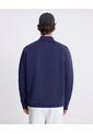 Buzo Half Zipper Corte Alto  Para Hombre Azul Atmos de Atmos