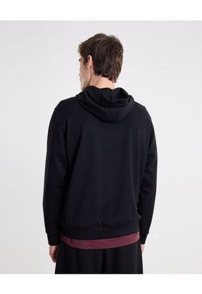 Buzo Hoodie Básico Plush Para Hombre Negro Atmos