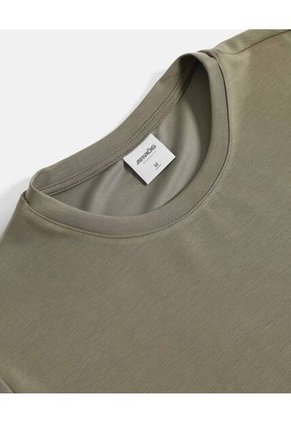 Camiseta Manga Corta Regular Fit Plush  Para Hombre Verde Atmos