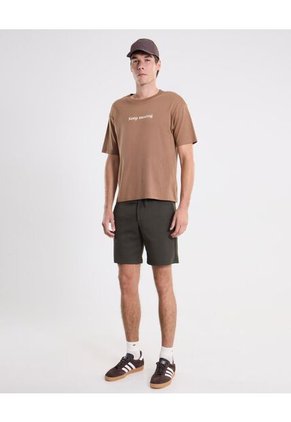 Bermuda Básica Plush  Para Hombre Verde Atmos