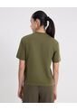 Camiseta Básica Manga Corta Amplia  Para Mujer Verde Atmos de Atmos