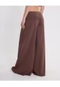 Pantalón Pretina Doblada Amplio Algodón  Para Mujer Café Atmos de Atmos