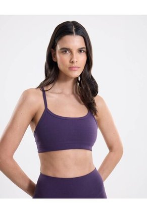 Top Con Tiras Soporte Bajo Aerius Skin Para Mujer Uva Atmos