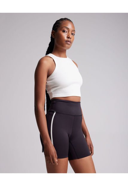 Crop Top Para Mujer Manga Sisa Color Marfil Marca Atmos #31090047