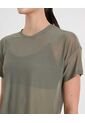 Camiseta Manga Corta En Mesh  Para Mujer Verde Atmos de Atmos