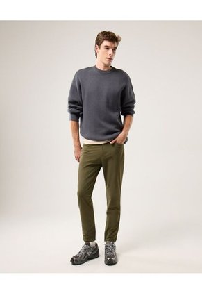 Saco Cuello Redondo Tejido Para Hombre Gris Atmos