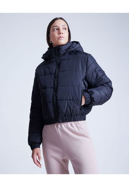 Chaqueta Para Mujer Acolchada Color Negro Marca Atmos #31080007