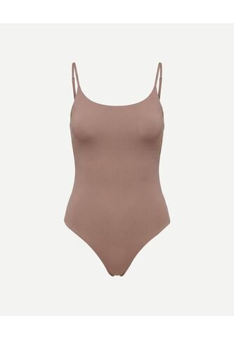 Body Brasilera En Microfibra X1 Para Mujer Café Atmos Atmos