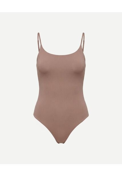 Body Brasilera En Microfibra X1 Para Mujer Café Atmos