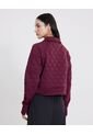 Chaqueta Acolchada Half Zipper Fit Relajado  Para Mujer Vino Atmos de Atmos