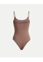 Body Brasilera En Microfibra X1 Para Mujer Café Atmos de Atmos
