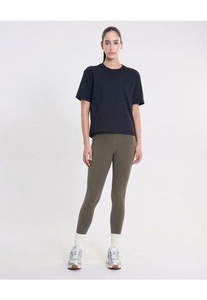 Camiseta Básica Manga Corta Amplia Para Mujer Negro Atmos
