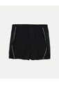 Bermuda Training Larga Con Biker Piping  Para Hombre Negro Atmos de Atmos