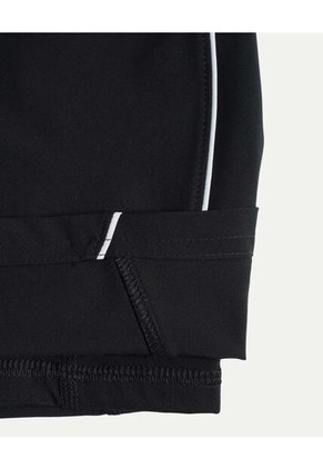 Bermuda Training Larga Con Biker Piping Para Hombre Negro Atmos