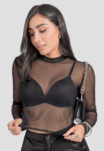 Blusa Mujer Negro Atypical 112487