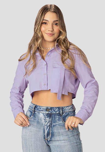 Camisa Mujer Lila Atypical 102217
