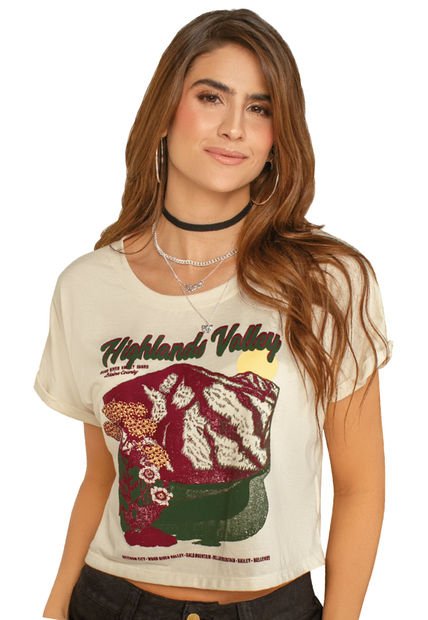 Camiseta Mujer Beige Atypical 34755