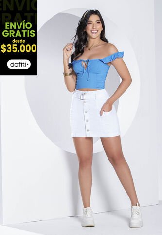 Falda Corta Juvenil Femenino Blanco ATYPICAL Atypical