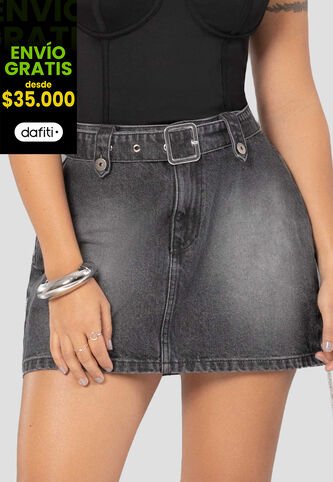 Falda Corta Mujer Negro Atypical 112380 Atypical