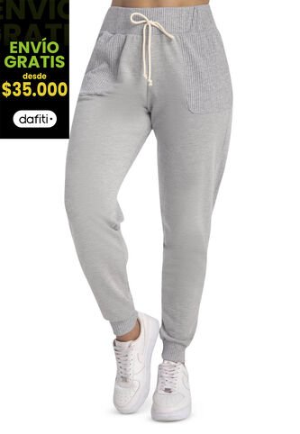 Jogger Mujer Gris Jaspe Atypical 96922 Atypical