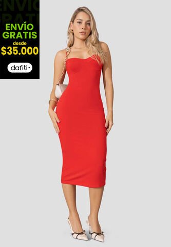 Vestido Mujer Rojo Atypical 5519 Atypical