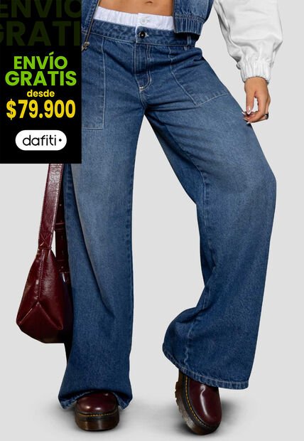 Jean Mujer Azul Oscuro Atypical 114461