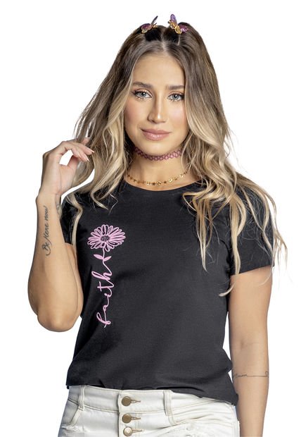 Camiseta Juvenil Negro Atypical 87101
