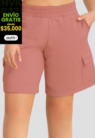 Bermuda Short Mujer Palo De Rosa Oscuro Atypical 693 Atypical