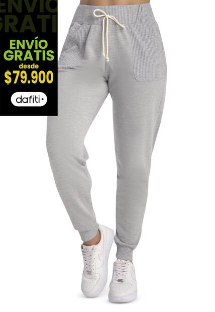 Jogger Mujer Gris Jaspe Atypical 96922