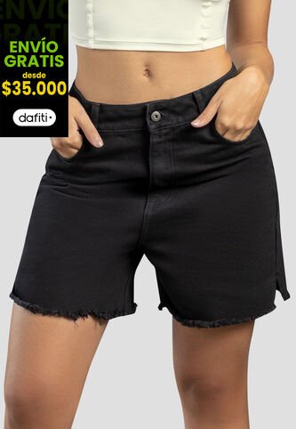 Bermuda Mujer Negro Atypical 104599 Atypical