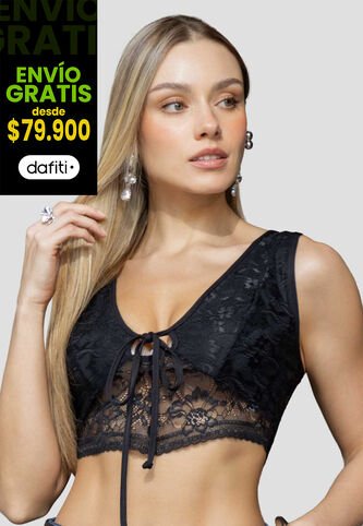 Crop Top Mujer Negro Atypical 114258 Atypical