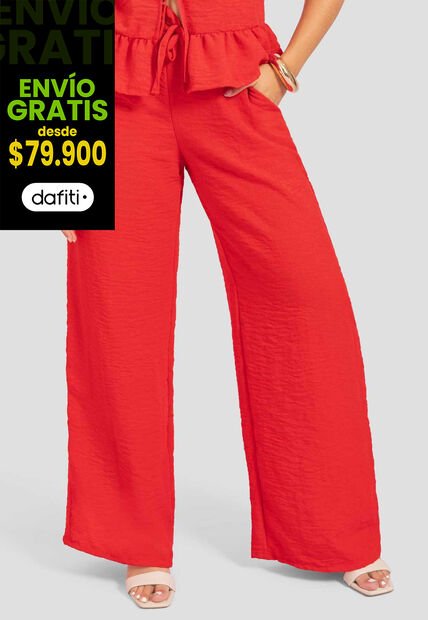 Pantalón Mujer Rojo Atypical 112489