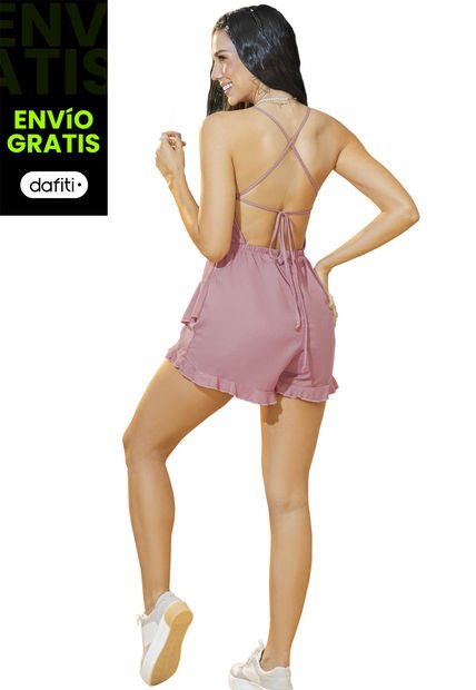 Enterizo Corto Mujer Rosa Atypical 87055