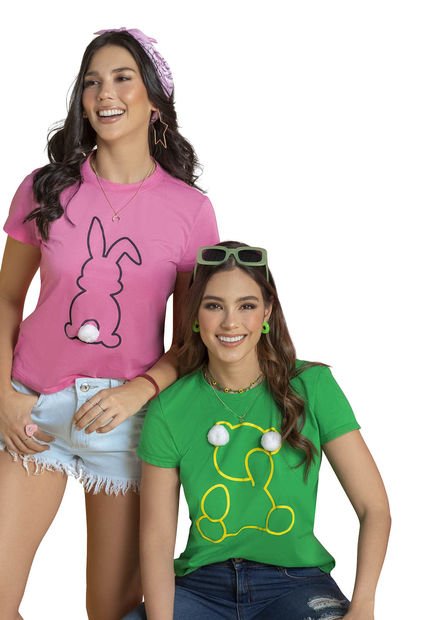 Camiseta Paq X2 Mujer Multicolor Atypical 89121
