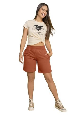 Bermuda Short Mujer Ladrillo Atypical 6667 Atypical