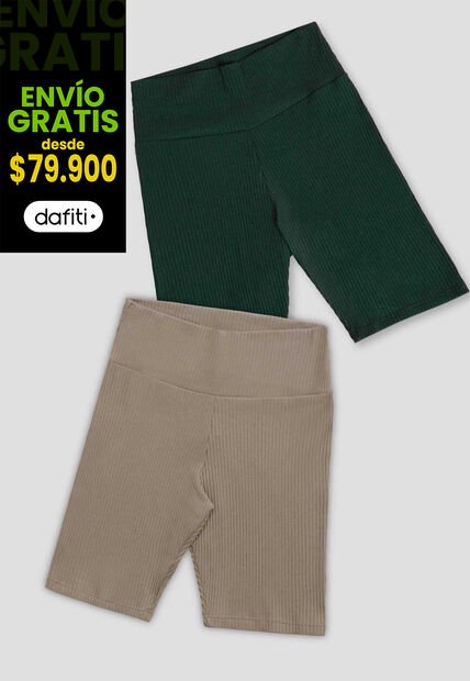 Ciclista Paq X2 Mujer Bicolor Atypical 113281