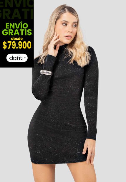 Vestido Mujer Negro Atypical 112854