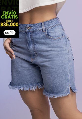 Bermuda Short Mujer Azul Atypical 955 Atypical