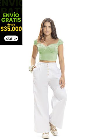 Pantalón Mujer Blanco Atypical 1496 Atypical