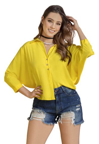 Camisa Mujer Amarillo Atypical 89114 Atypical