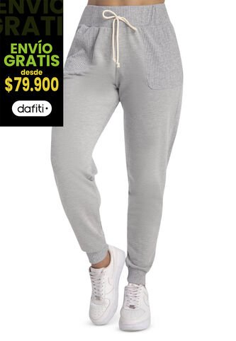 Jogger Mujer Gris Jaspe Atypical 96922 Atypical