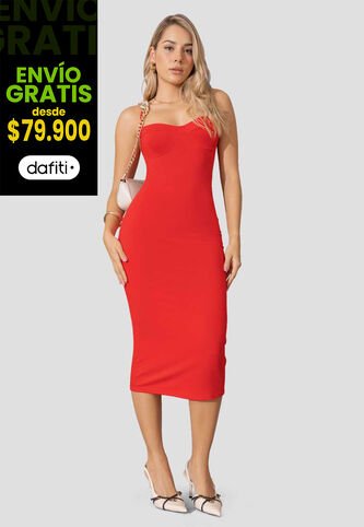 Vestido Mujer Rojo Atypical 5519 Atypical