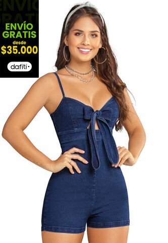 Enterizo Corto Mujer Azul Atypical 83297 Atypical