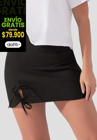 Falda Corta Mujer Negro Atypical 111389 Atypical