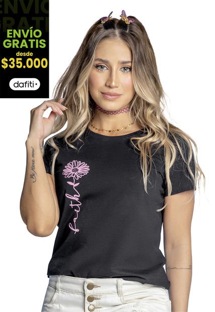 Camiseta Juvenil Negro Atypical 87101