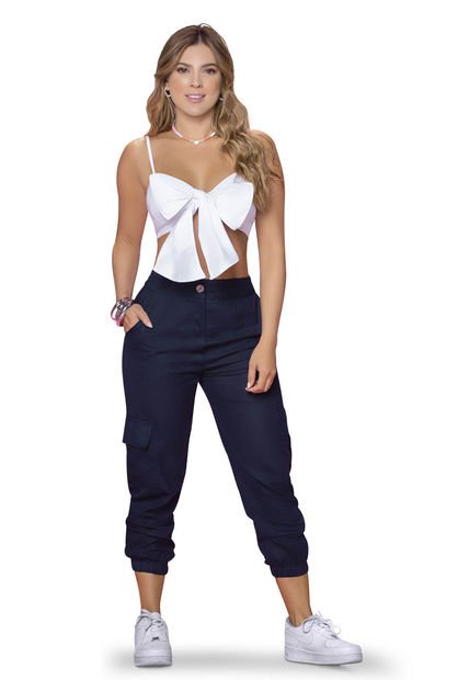 Pantalón Mujer Azul Navy Atypical 87100